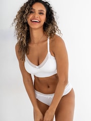 Pour Moi White Love to Lounge Cotton Non Wired Bra - Image 2 of 4