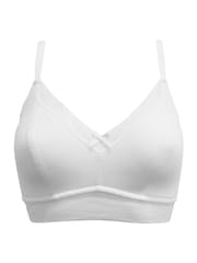 Pour Moi White Love to Lounge Cotton Non Wired Bra - Image 3 of 4