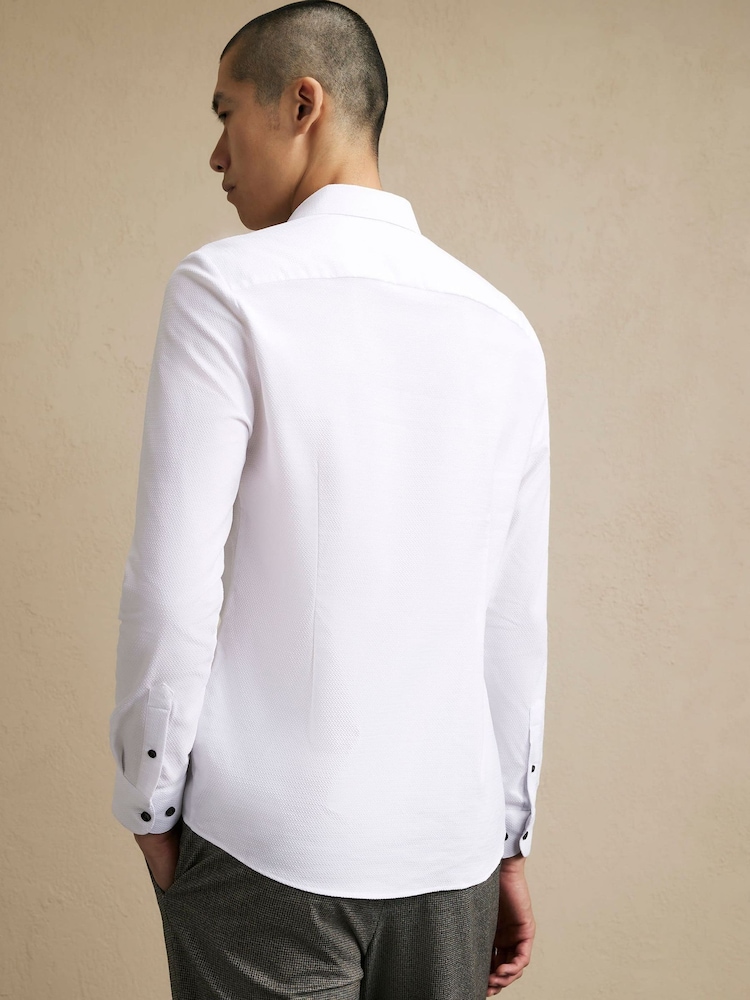 River Island Muscle Fit Stretch Textured Shirt - Bild 2 av 4