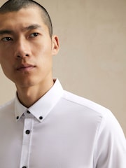 River Island Muscle Fit Stretch Textured Shirt - Bild 4 av 4