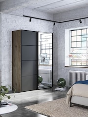 Wiemann Oak Jenson Matt and Mirror Sliding Semi Fitted 1.5m Sliding Wardrobe - Image 1 of 2