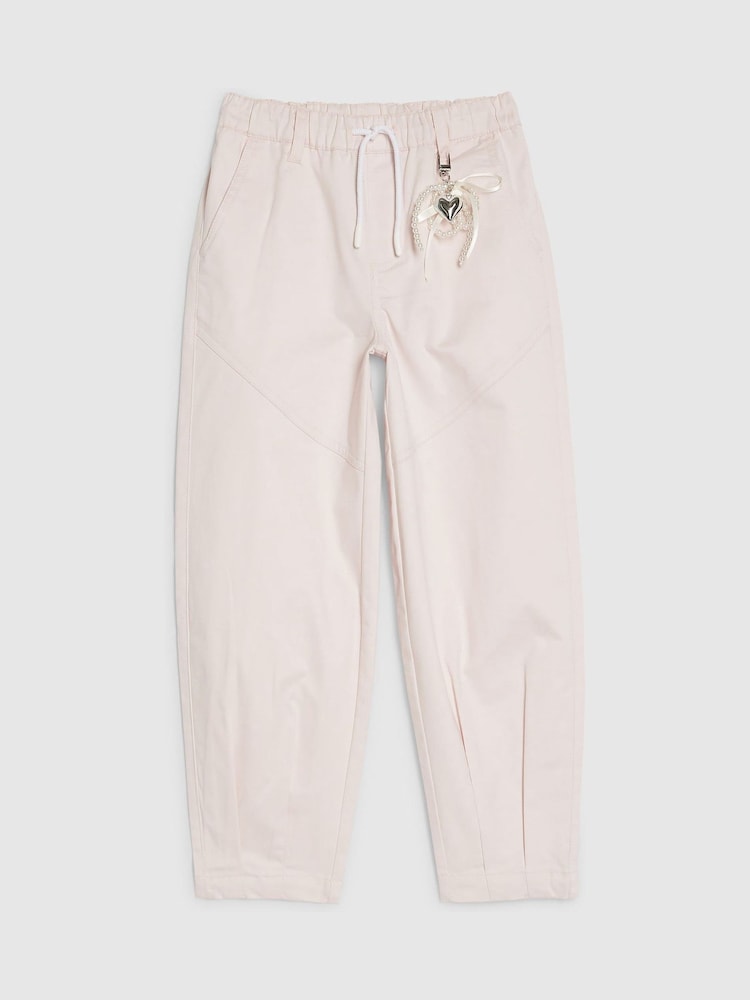 River Island Pink Barrel Fit Keychain Cargo Trousers - Image 1 of 4 River Island Pink Barrel Fit Keychain Cargo Trousers - Image 1 of 4