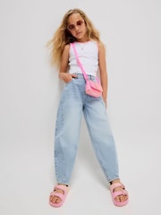 River Island Blue Barrel Fit Jeans - Image 1 of 6