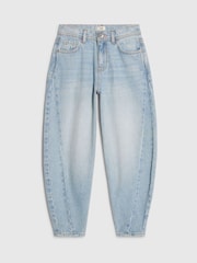 River Island Blue Barrel Fit Jeans - Image 3 of 6