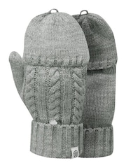Tog 24 Grey Mid Marl Wilks Knitted Fingerless Gloves - Image 2 of 2