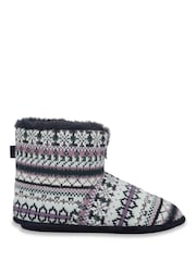 Pantuflas tipo bota Fair Isle de Totes - Imagen 3 de 5