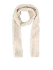Totes Cream Chunky Brushed Knit Hat, Scarf & Gloves Set - Image 4 of 5