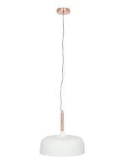 Pacific Cream Anke Matt Domed Metal Ceiling Light Pendant - Image 2 of 4