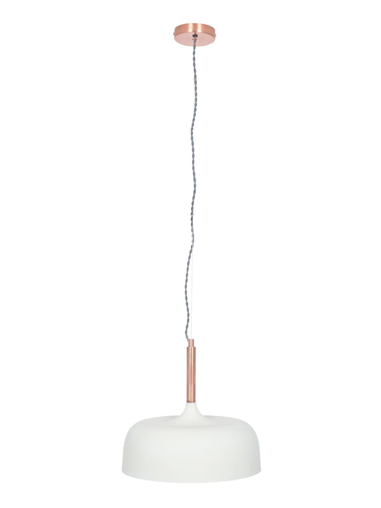 Pacific Cream Anke Matt Domed Metal Ceiling Light Pendant - Image 2 of 4