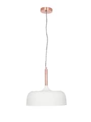 Pacific Cream Anke Matt Domed Metal Ceiling Light Pendant - Image 3 of 4