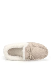 Totes Brown Velour Moccasin Slippers - Image 4 of 5