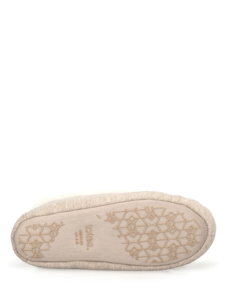 Totes Brown Velour Moccasin Slippers - Image 5 of 5 Totes Brown Velour Moccasin Slippers - Image 5 of 5
