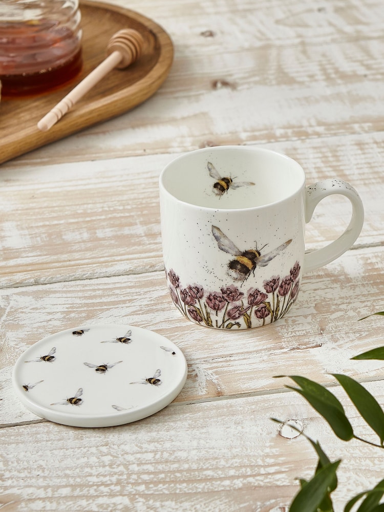 Royal Worcester Wrendale Bumblebee Mug & Coaster Set - Image 2 of 6
