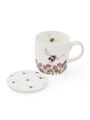 Royal Worcester Wrendale Bumblebee Mug & Coaster Set - Image 4 of 6
