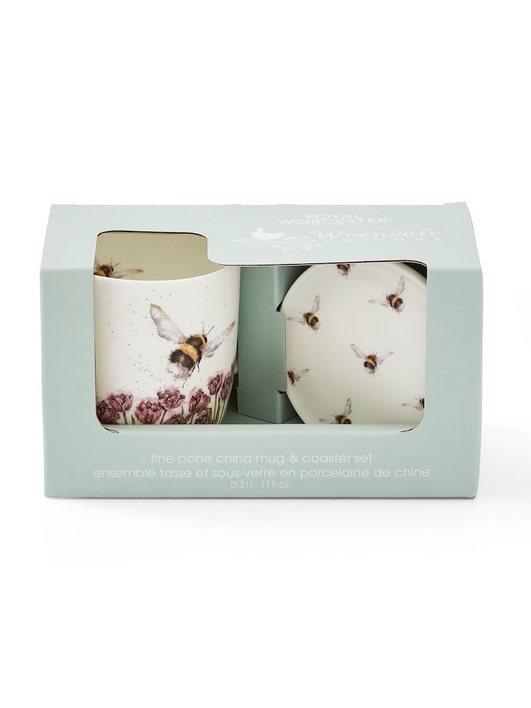 Royal Worcester Wrendale Bumblebee Mug & Coaster Set - Image 6 of 6