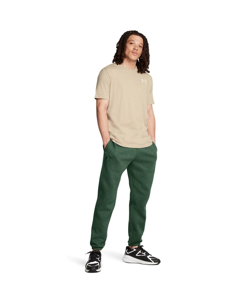 Under Armour Green Essential Fleece Joggers - Image 1 of 7