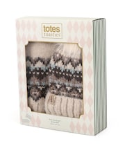 Totes Fair Isle Scarf & Hat Set - Bild 2 av 5