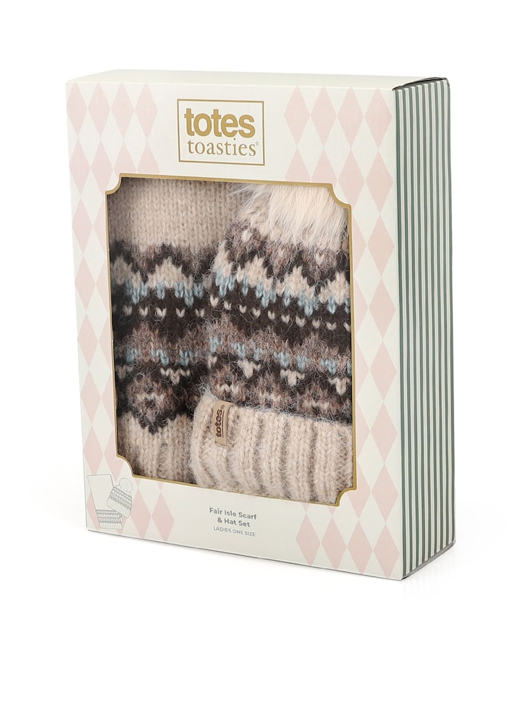 Totes Fair Isle Scarf & Hat Set - Bild 2 av 5
