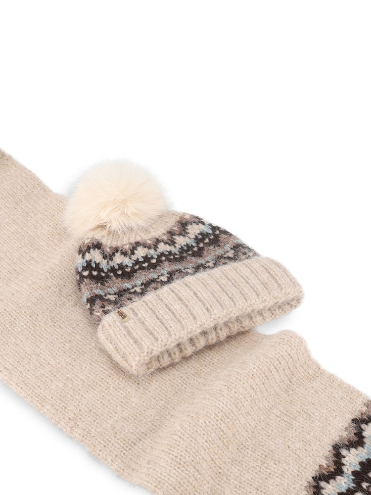 Totes Fair Isle Scarf & Hat Set - Bild 5 av 5