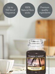 Yankee Candle Black Classic Large Black Coconut Scented Candle - Image 3 of 4