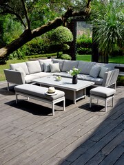 Maze Grey Garden Pulse Corner Dining Set - Image 1 of 4