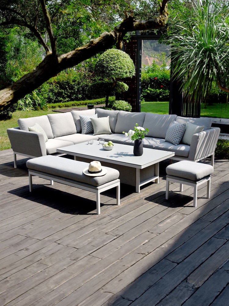 Maze Grey Garden Pulse Corner Dining Set - Image 1 of 4