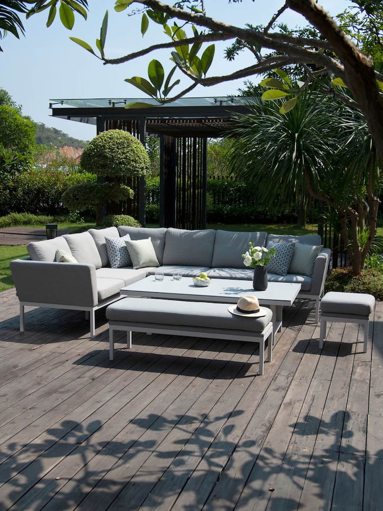 Maze Grey Garden Pulse Corner Dining Set - Image 2 of 4