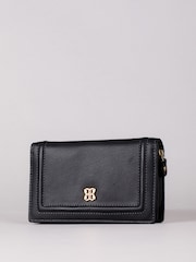 Lakeland Leather Black Medium Icon Leather Flapover Purse - Image 1 of 4