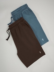 Blue/Brown Lightweight Jogger Shorts 2 Pack - Image 11 of 12