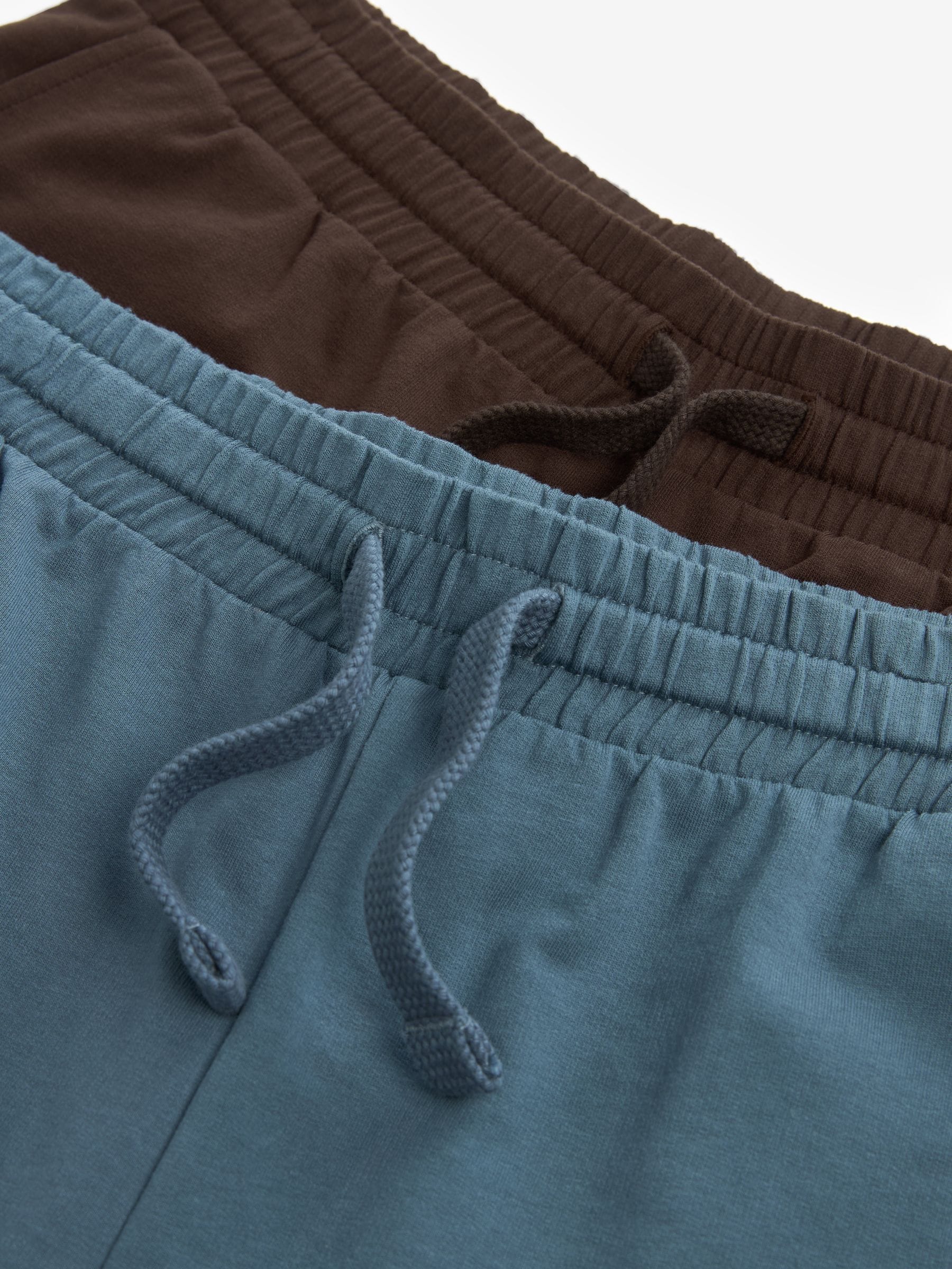 Buy Blue/Brown Lightweight Jogger Shorts 2 Pack from Next