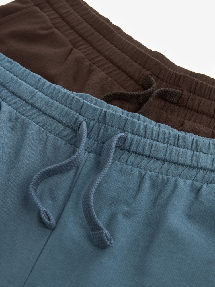 Blue/Brown Lightweight Jogger Shorts 2 Pack - Image 12 of 12