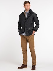 Barbour® Navy Ashby Waxed Jacket - Image 1 of 13