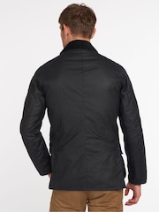 Barbour® Navy Ashby Waxed Jacket - Image 12 of 13