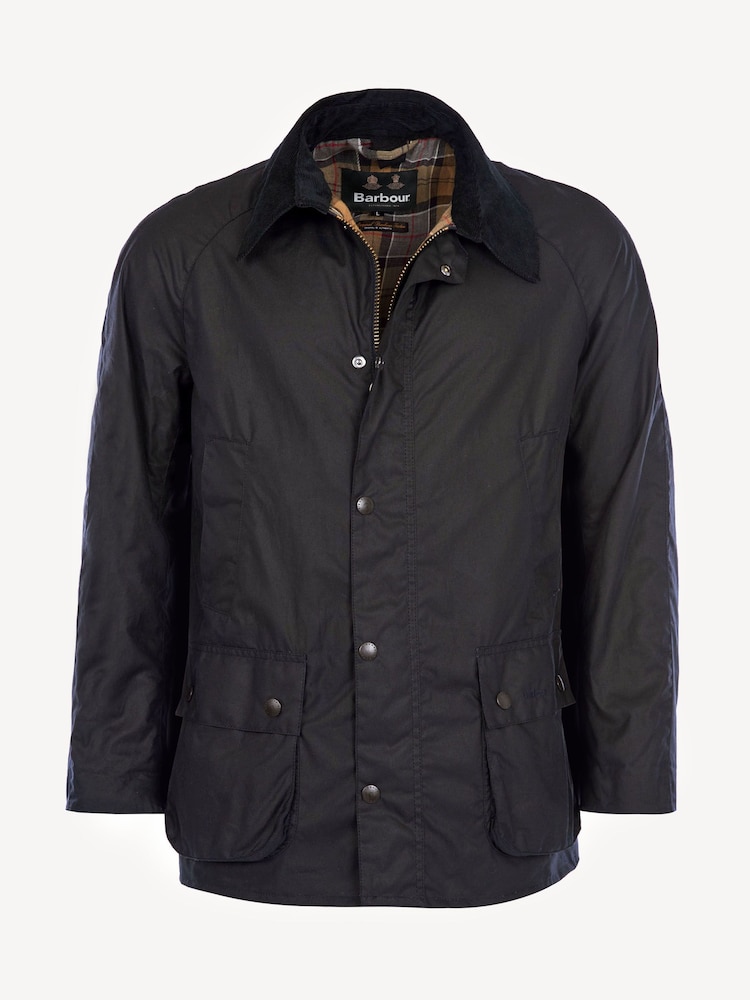 Barbour® Navy Ashby Waxed Jacket - Image 13 of 13