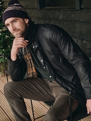 Barbour® Navy Ashby Waxed Jacket - Image 7 of 13