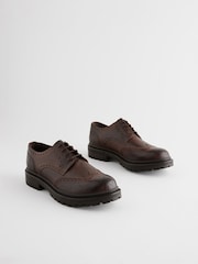 Brown Leather Cleated Brogues - Image 1 of 5