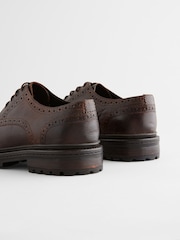 Brown Leather Cleated Brogues - Image 2 of 5