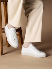 White Signature Leather Trainers - Image 1 of 6