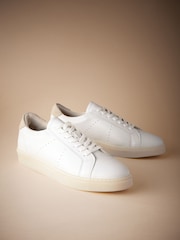 White Signature Leather Trainers - Image 2 of 6