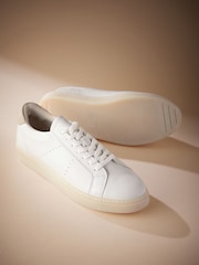 White Signature Leather Trainers - Image 4 of 6