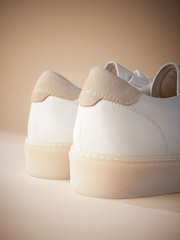 White Signature Leather Trainers - Image 6 of 6