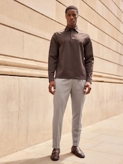 Grey Elasticated Waist Smart Joggers Trousers - Image 2 of 9