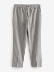 Grey Elasticated Waist Smart Joggers Trousers - Image 6 of 9