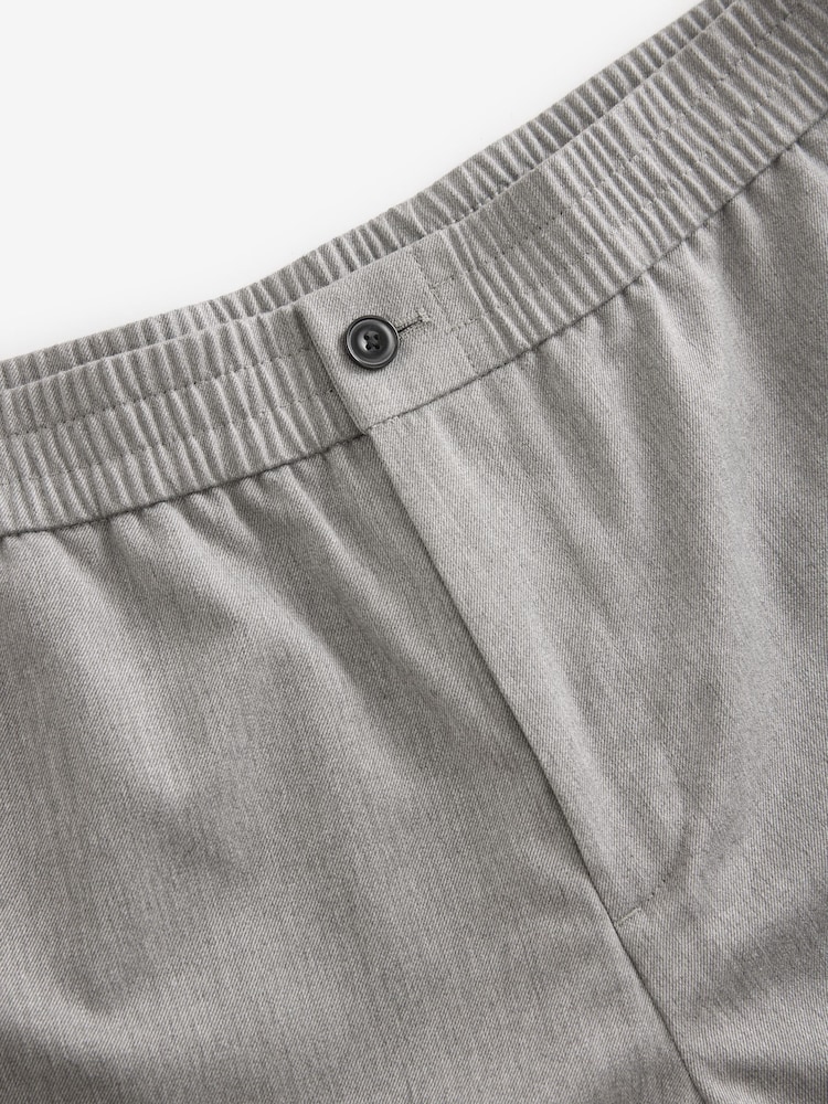 Gris - Pantalons élégants à taille élastiquée - Image 7 of 9