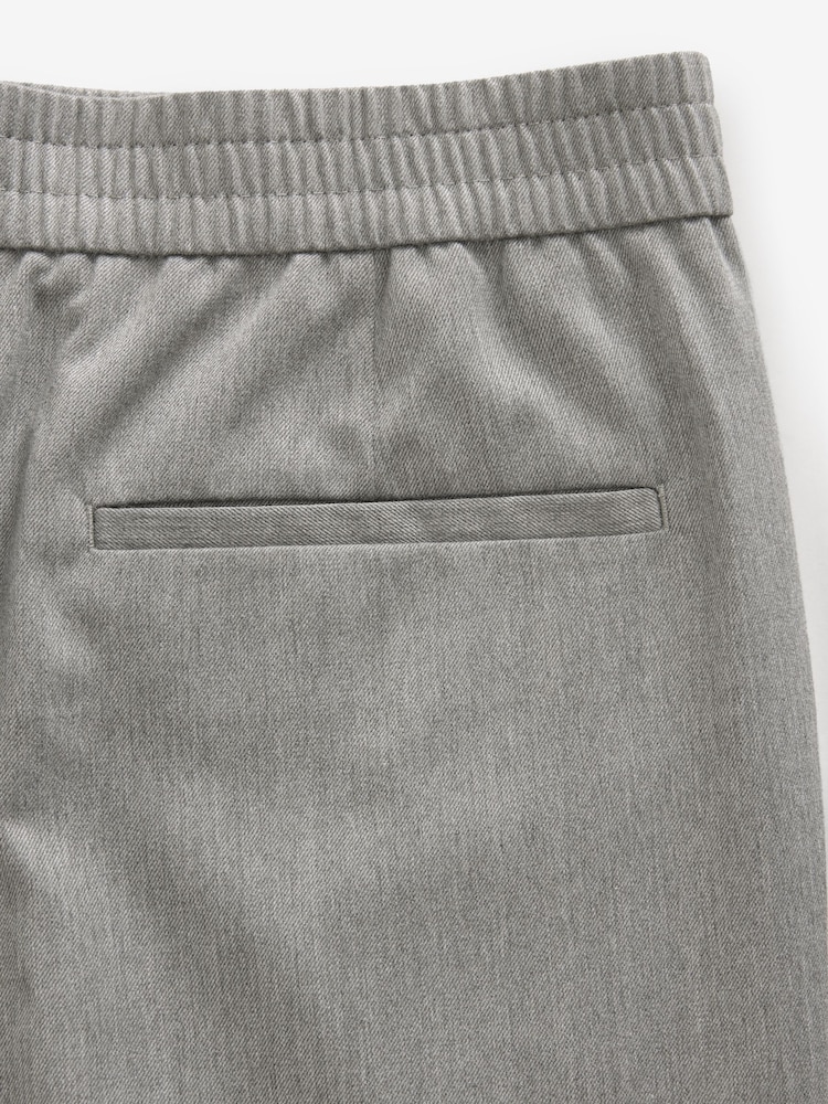 Gris - Pantalons élégants à taille élastiquée - Image 8 of 9