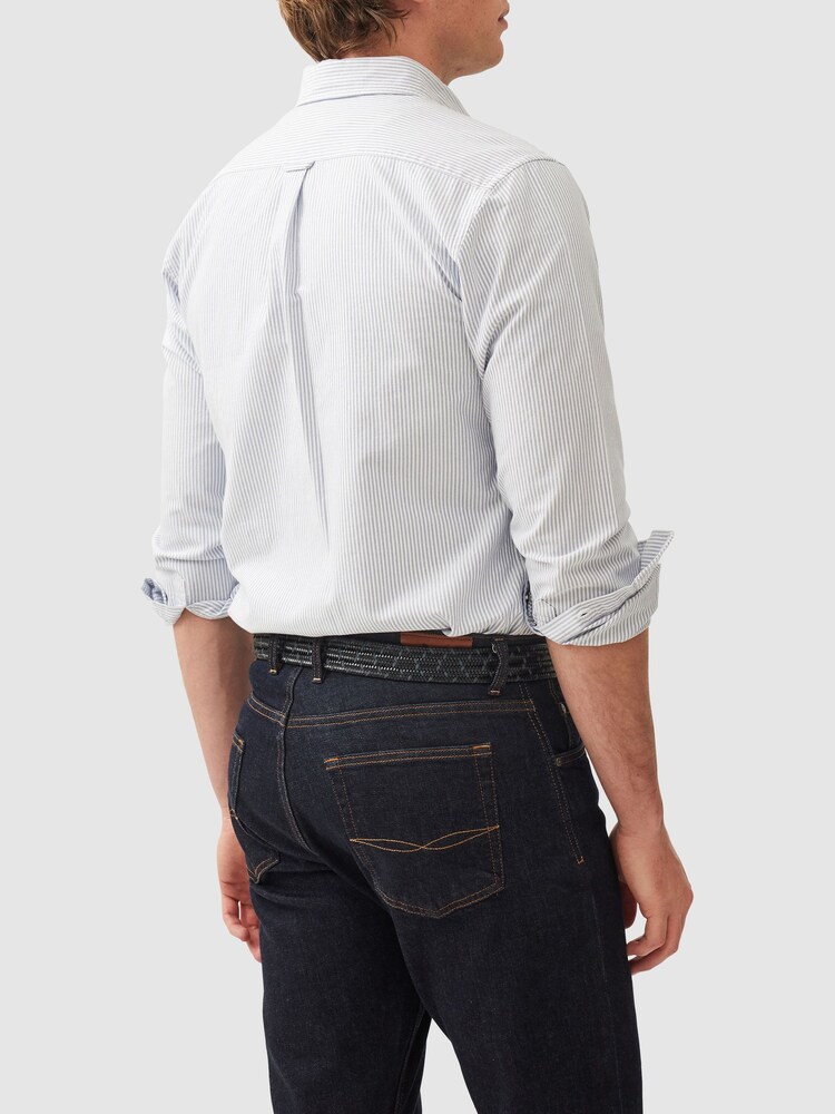 Rodd & Gunn Blue Oxford Lakeside Stripe Sport Fit Shirt - Image 2 of 5