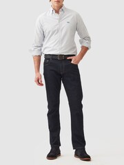 Rodd & Gunn Blue Oxford Lakeside Stripe Sport Fit Shirt - Image 3 of 5