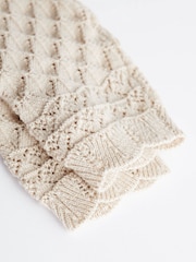 Neutral Baby Pointelle 100% Cotton Knitted Cardigan (0mths-2yrs) - Image 6 of 7