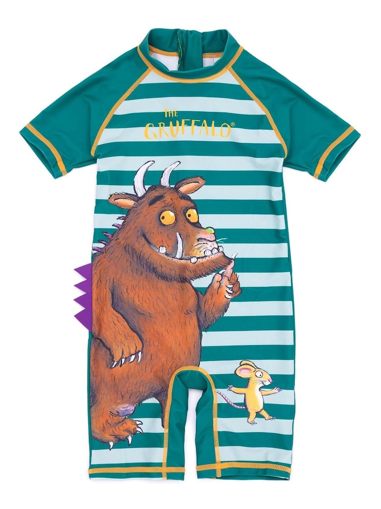 Vanilla Underground Green Gruffalo Boys Licensing Short Sleeve Sunsafe Suit - Image 1 of 5