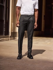 Charcoal Elasticated Waist Smart Joggers Trousers - Image 1 of 8